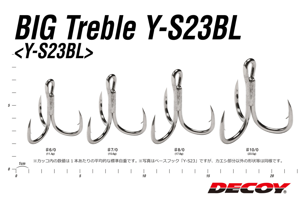 Decoy Y-S25 Treble Hook Light Game Treble Hooks Size 12 (4819)