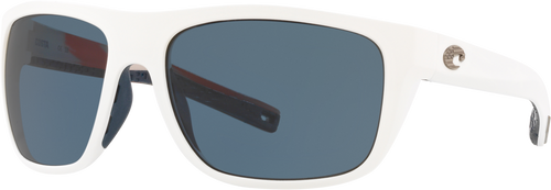 Costa Men's Freedom Broadbill White Frame w/ Gray Lens 580P 