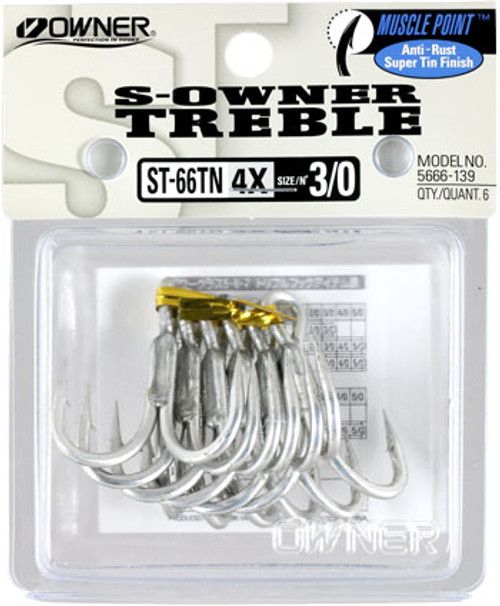 Owner Stinger Treble ST-66TN Treble Hooks