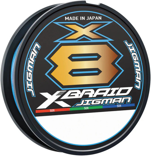 YGK XBraid X8 Jigman Braid Multicolor (Per Yard)