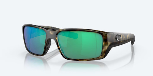 Costa Men's Fantail Pro 580G Matte Wetlands Frame w/ Green Mirror Lens