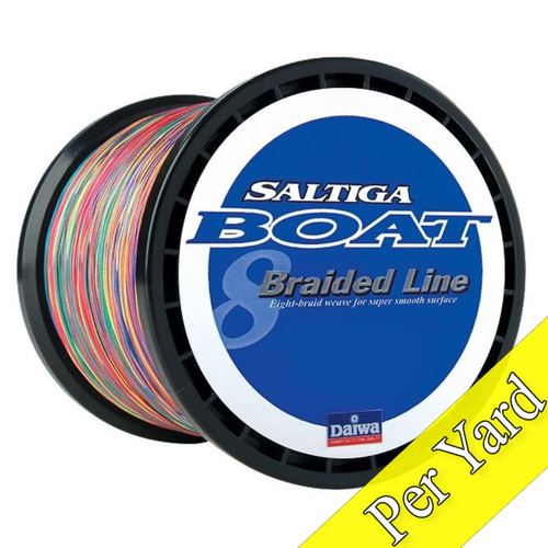 Fil De Pêche Tressé Daiwa Saltiga 12 Braid ExSi - 300 M, Multicolore, Enduit Silicone - Haute Résistance 24,8 Kg - 5