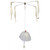 Rock Fish Candy 15" 4-Arm Shad Umbrella w/ 9" Shad Chaser, White