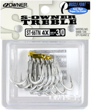 SHIMANO 釣り針セット TREBLE SP XL STINGER Owner Stinger Treble ST-66TN Treble Hooks