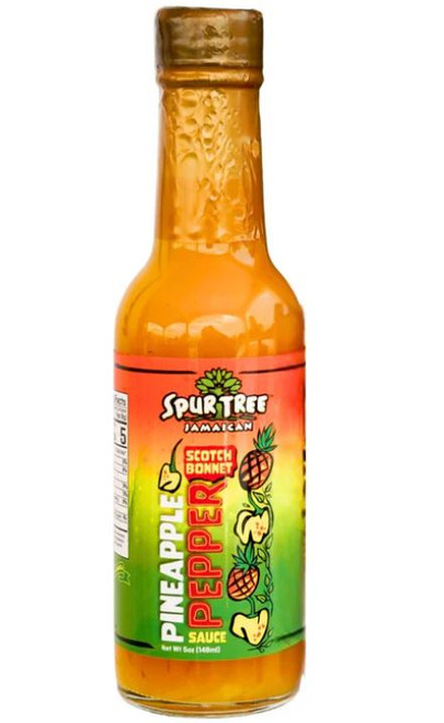 Spur Tree Pineapple Scotch Bonnet Sauce – Authentic Jamaican Sweet & Spicy Hot Sauce, Caribbean Pineapple Pepper Sauce for Chicken, Seafood, Wings, BBQ & Marinades