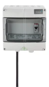 Earthing pin plug + control box<br />The 230V version is delivered ready to operate with control box.