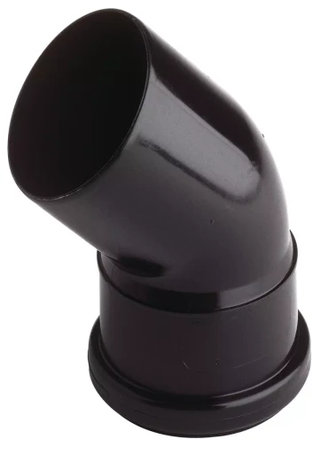 Connection elbow black DN75/45° INT