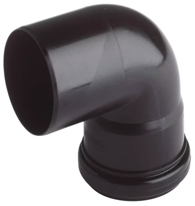 Connection elbow black DN75/87° INT