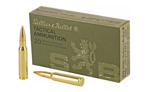 S&B 308 Winchester 147 Grain FMJ 20 Rounds