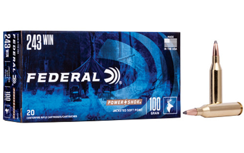 Federal Powershock 243 Winchester 100 Grain SP 20 Rounds