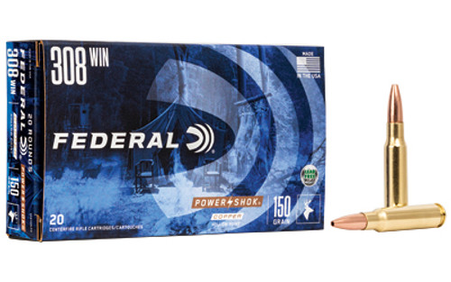 Federal Powershock 308 Winchester 150 Grain Copper 20 Rounds