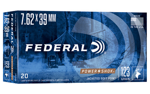 Federal Powershock 762X39 123 Grain SP 20 Rounds