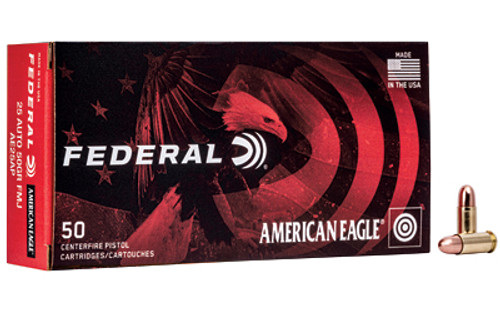 Federal American Eagle 25 ACP 50 Grain FMJ 50 Rounds