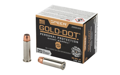 Speer Gold Dot 38 Special +P 135 Grain HP SB 20 Rounds