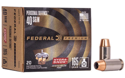 Federal Hydra-Shok 40 S&W 165 Grain 20 Rounds