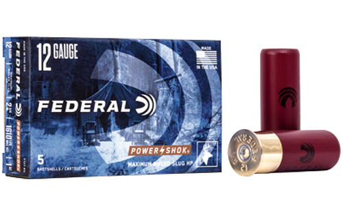 Federal Power Shock 12 Gauge 2.75 Rifle Slug 5 Rounds