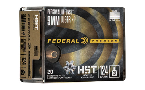 Federal Premium PD 9 MM HST 124 Grain JHP 20 Rounds