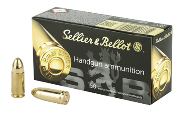 S&B 9 MM 124 Grain FMJ 50 Rounds