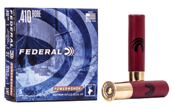 Federal Powershock 410 Gauge 2.5" Max Rifle Slug 5 Rounds