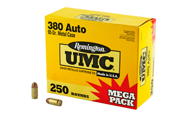 Remington UMC MP 380 ACP 95 Grain FMJ 250 Rounds