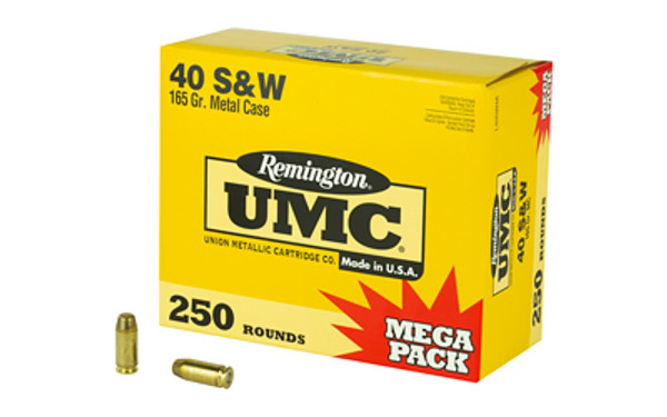 Remington UMC MP 40 S&W 165 Grain FMJ 250 Rounds