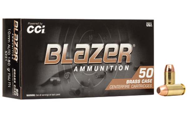 Blazer 10 MM Auto 180 Grain FMJ 50 Rounds