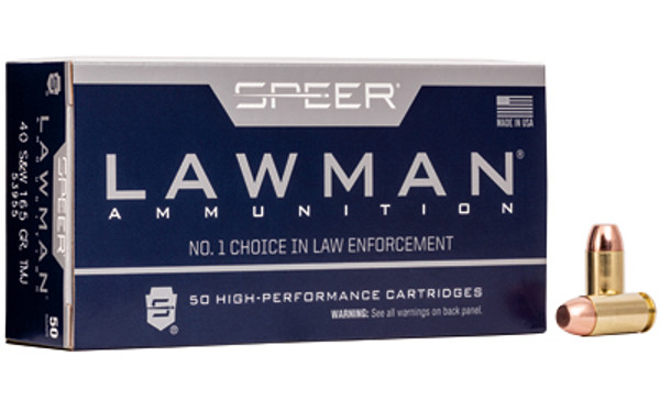 Speer Lawman 40 S&W 165 Grain TMJ 50 Rounds