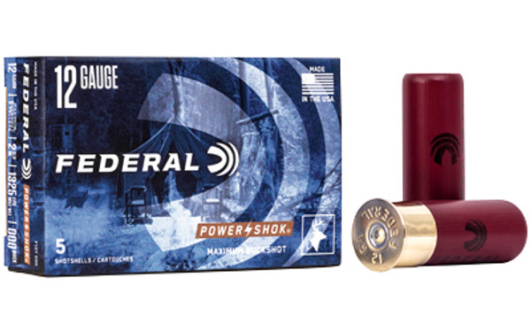 Federal Power Shock 12 Gauge 2.75 8P 000 Buck 5 Rounds