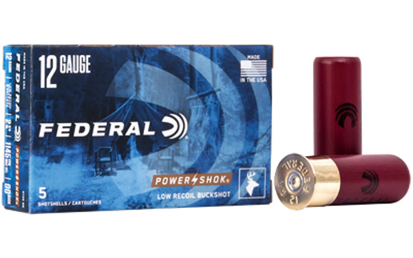 Federal Power Shock 12 Gauge 2.75 LR 00 Buck 5 Rounds