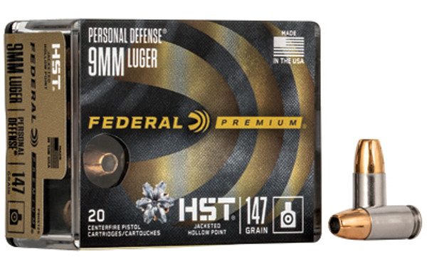 Federal Premium HST 9 MM 147 Grain JHP 20 Rounds