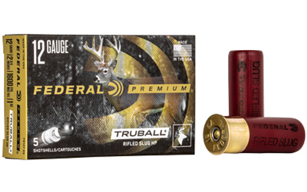 Federal Premium 12 Gauge 2.75" Rifled Slug 5 Rounds