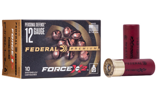 Federal Premium Force X2 12 Gauge 2.75 9 Pellet 00 Buck