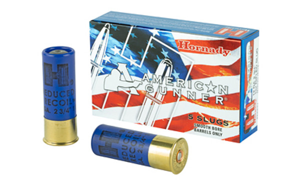 Hornady AG 12 Gauge 2.75 1 oz Slug 5 Rounds