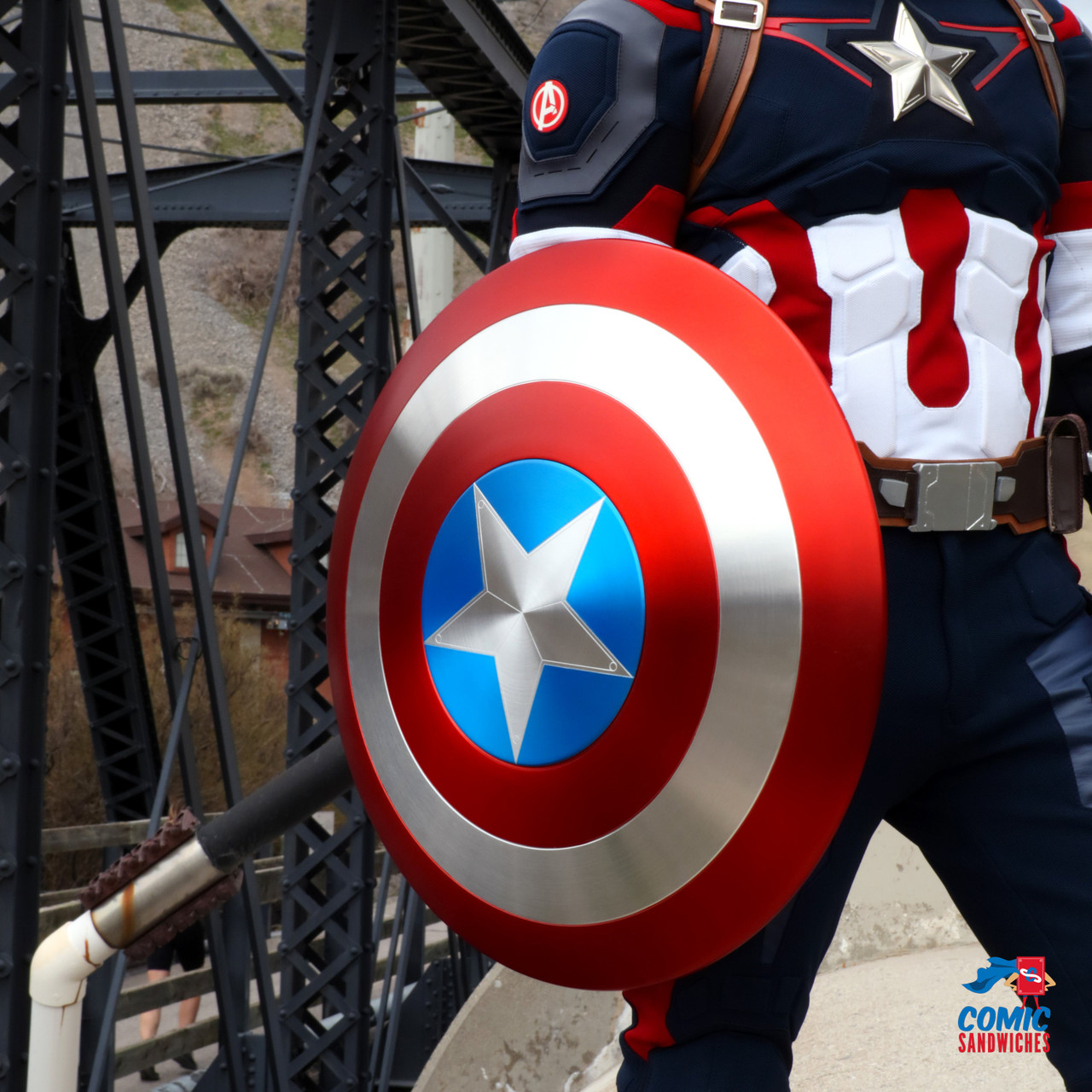 Médiévale Captain America Shield-Metal Prop Réplica, Marvel Bouclier