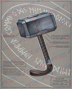 Mjolnir - Framed Print - ThoseNerdySketches - Comic Sandwiches Mjolnir - Framed Print - ThoseNerdySketches - Comic Sandwiches