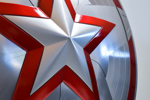 Red Guardian Shield - Metal Prop Replica - Comic Sandwiches Red Guardian Shield - Metal Prop Replica - Comic Sandwiches