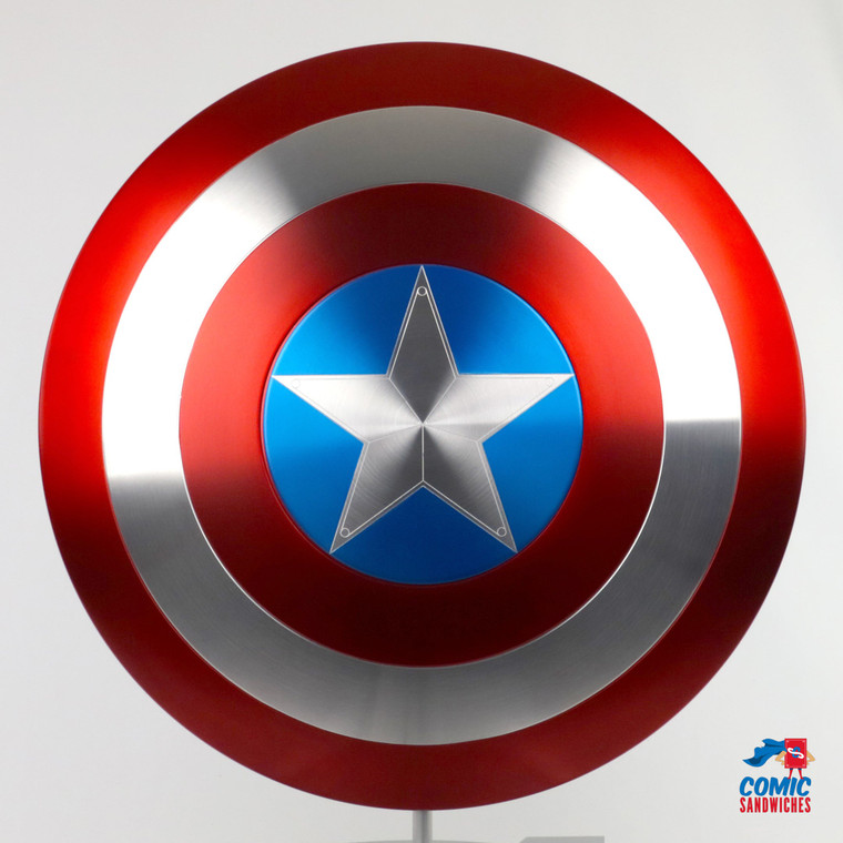 Captain America Shield - Metal Prop Replica - Screen Replica - 1:1 Scale - Comic Sandwiches