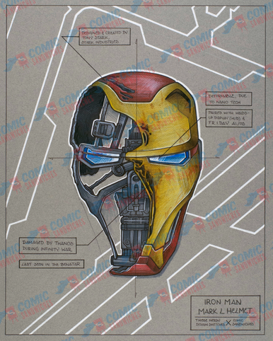 iron man helmet drawing