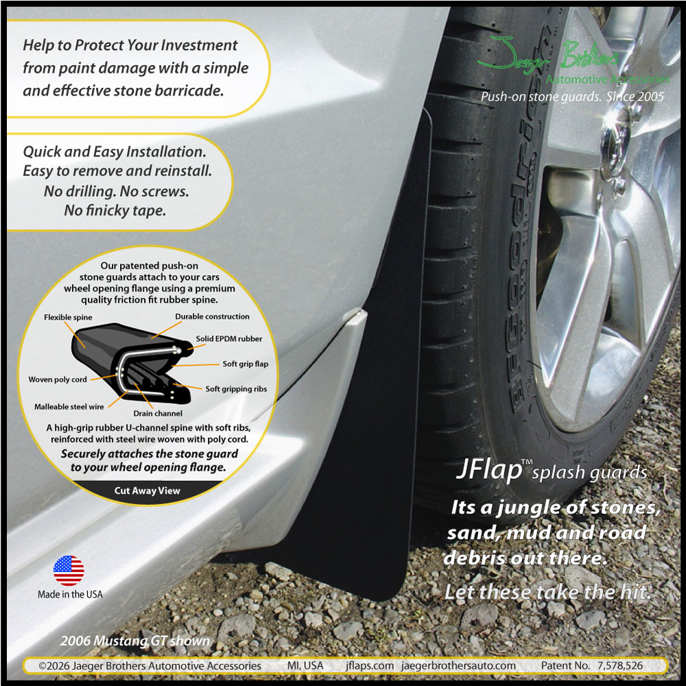 2005-2009 Mustang Splash Guards, All models Front Set.