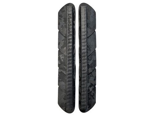 8" Style B 1FastGuard stone guard with Dark Stealth Camo Carbon Fiber Look Skins.