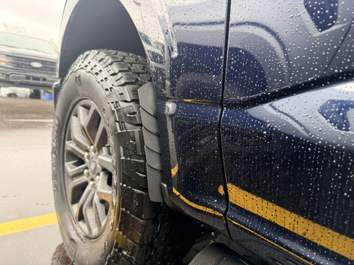 F150 Front Style W wide 1FastGuard stone guard with MiniFlap close up