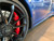 2012-2019 Porsche 911 with front custom low mount 1FastGuard stone guards inside view