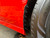 1FastGuard stone guard mounted on a fender flange. Inside view.