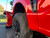 Ford Super Duty F350 Front 1FastGuard stone guard. from rear