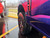 Ford Super Duty F350 Front 1FastGuard stone guard with MiniFlap. from rear
