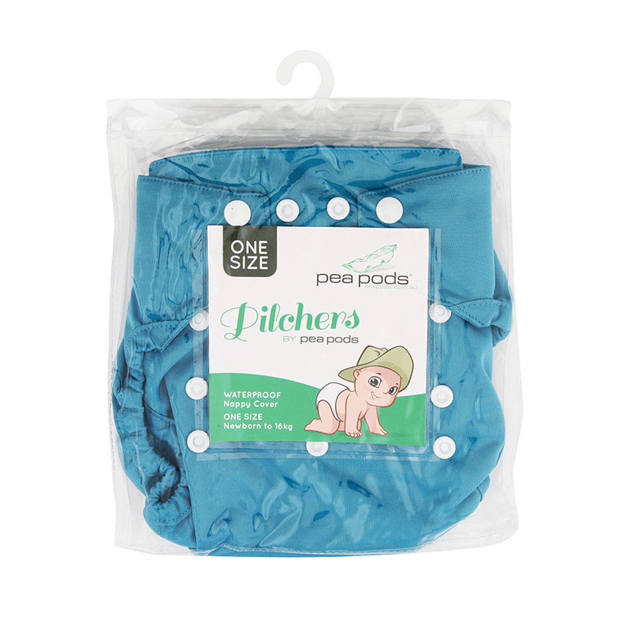 Pea Pods Pilchers Nappy Cover 2 Pack - Red Aqua