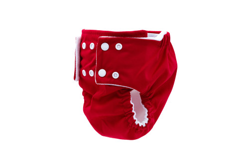 Pea Pods Reusable Nappy Red