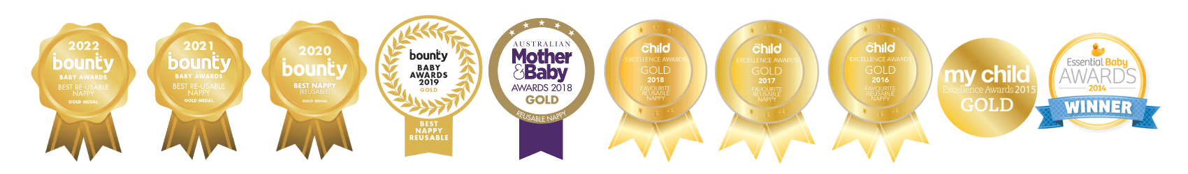 Voted Australia's best reusable nappy since 2014