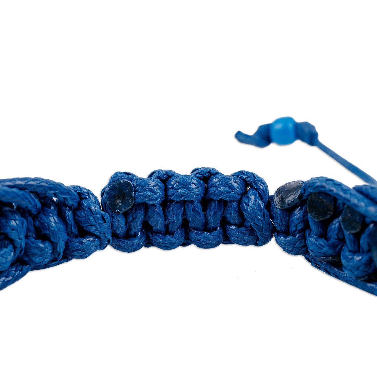 Handmade Blue Agate Beaded Macrame Shambhala Style Bracelet