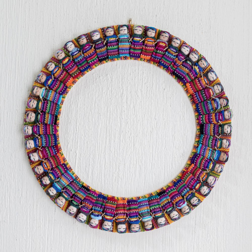 Colorful Worry Doll Wreath 'Heritage in the Round'